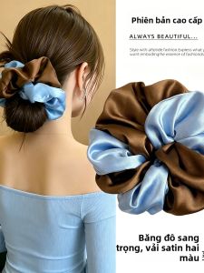 ZUOOU | Elegant Blue and Coffee Colored Satin Headband
