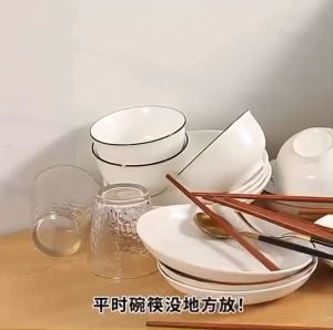 Kệ Đựng Bát Đũa Vật Dụng Nhà Bếp Có Khe Rãnh Thoát Nước Giúp Bát Đĩa Được Khô Ráo Vệ Sinh Thẩm Mỹ