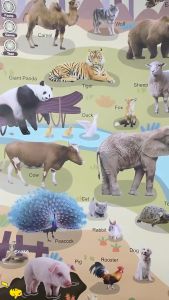 Poster Edukasi Anak Balita Suara Bahasa Indonesia / Inggris Bayi Pendidikan Belajar Mainan Dinding