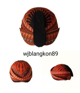 blangkon solo full jahit bahan katun halus tanpa lem tanpa kertas bisa lipat bisa cuci