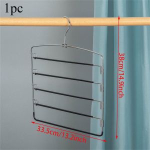 Multi-Layer Stainless Steels Movable Hangers Shelves Organizer Space Saver Closet Hanger Rack Pant Clothes Function Hanger