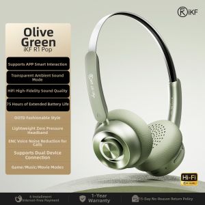 iKF | Fashionable Small Head Bluetooth Noise Canceling Headphones