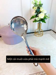 Muôi Lỗ Inox 304 SSGP Vá Vớt Đồ Ăn Lẩu Lòng Sâu Muỗng Thủng Lọc Nước Nhanh Tay Cầm Rộng Chắc Chắn Cao Cấp Đạt Chất Lượng LFGB Đức