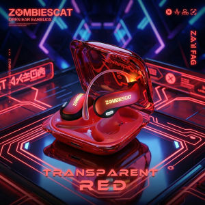 Zombies Cat B22 OWS Ear Hook Headphones Ai Translation Bluetooth 6.0 Earphone Sport Headset with Safety Light for Night Running