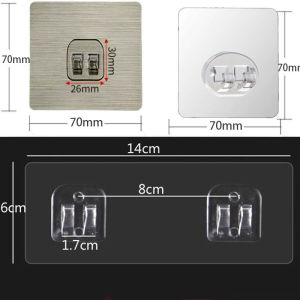 ตู้เสื้อผ้าติดผนังไร้รอยต่อสำหรับใช้ในครัวและห้องน้ำ รูปหัวใจ 2 ข้าง ดึงดูดแรงดันสูง 10kg ติดผนังได้ 2 ข้าง