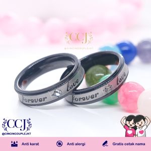 [GRATIS CETAK NAMA] Cincin Couple Titanium Anti Karat M91 | Cincin Pasangan | Cincin Hadiah | Cincin Lamaran | Cincin Tunangan | Aksesoris Pria Wanita