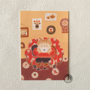 Delicious Odorless Cute Childrens Rhyme Cat Postcard Greeting Card Lovely Gift Japanese Paper Material Theme Card