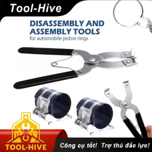 Tool-Hive Máy Nén Vòng Pít-tông 3": Dụng cụ sửa chữa bảo trì động cơ ô tô phù hợp 53-125mm Ratchet chuyên dụng dễ sử dụng