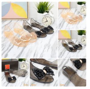 Terlaris Sepatu Jelly Lyodra Summer Flat Jelly Shoes Import LDR202 Real Pict