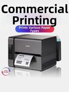 Postek | Commercial Barcode Printer Thermal Transfer Wireless Print Clothing Tags Wash Labels Jewelry Tags PET Paper Adhesive Labels