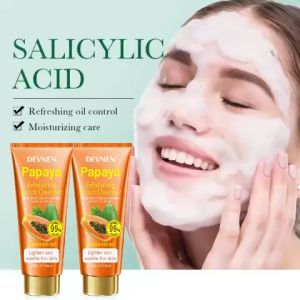 Sabun papaya facial foam brightening - Cleanser wajah Papaya Whitening Facial cleanser 100ML whitening facial cleanser Sabun Cuci Muka Pembersih Wajah & Pemutih Penghilang Jerawat Dan Komedo 100G