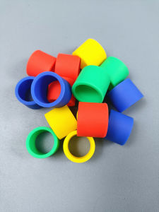 Elastic Silicone Ring Protector Diameter 30mm Thickness 3mm Color Identified Red Yellow Blue Green Durable Household Organizer