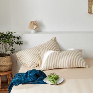 ปลอกหมอนผ้าฝ้ายแท้สไตล์ญี่ปุ่นปลอกหมอนผ้าฝ้ายถักผ้าฝ้ายล้วนปลอกหมอนเดี่ยว48x74ซม. ผ้าฝ้ายแท้ปลอกหมอนหนึ่งชิ้น