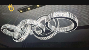 Modern Rings Pendant Lights Crystal Chandeliers Atmospheric High-end Villa Art Personality Creative Home Decor Living Room Lamps