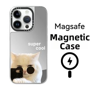 VORRYELL | Magnetic Mirror Case for Apple Phones Full Protection Cute Dog Design Ins Style