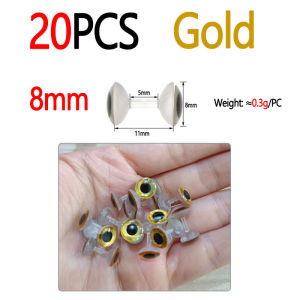 20/30pcs Weightless Dumbbell Eyes Fly Tying Material Holographic 3D Fish Eyes Minnow Crazy Charlie Fly Streamer Sea Fishing Lure