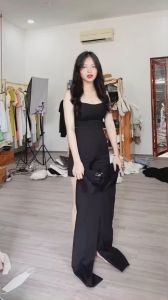 Quần tây nữ lưng cao đi làm đi học đen xanh đen có đai lưng Xưởng Quần Tây 3A quần baggy đứng form suông có big size