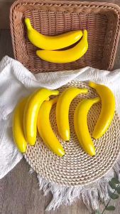 กล้วยปลอม(กล้วยหอม) ผลไม้ปลอมตกแต่ง ใช้สำหรับตกแต่งบ้าน ร้านค้า ร้านอาหาร ตกแต่งคาเฟ่ พร๊อพถ่ายรูป BG ถ่ายรูป