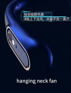 Neck Fan CN33 Outdoor Mini Air Cooler Hanging Neck Digital Display Ventilated Blaneless Neck Belt Fan Portable USB Charging Fan