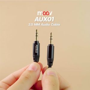 [มีของพร้อมส่ง] Moov AUX01 สาย AUX 3.5mm สายลำโพง 1.2 เมตร สายแจ็คลำโพง เครื่องเสียง ในรถยนต์ สายแจ๊คต่อสัญญาณ สายสัญญาณเสียง ของแท้