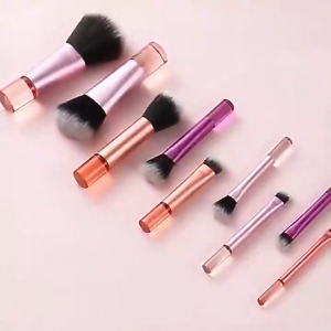 10pcs Portable Makeup Brush Set Eyeshadow Foundation Blush Blender Concealer Beauty Makeup Brush