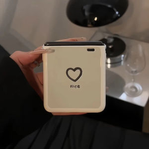 Ins Style Fresh Simple Small Heart Love Honor MagicVFlip Phone Case New Premium Trendy Silicone Protective Cover for Women