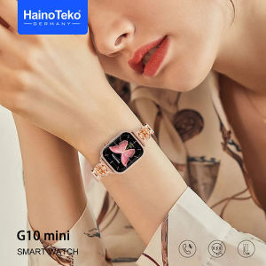 SMARTWATCH GERMANY HAINOTEKO G10 MINI AMOLED 24H MONITOR KESEHATAN OLAHRAGA PANGGILAN BLUETOOTH CALL WITH 4 STRAPS 2 BRACELET