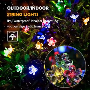 Waterproof Solar Lamp Fairy String Light LED Flower Garden Decor Light Xmas Decor