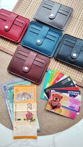 KASHVAU Small But Big Capacity Card Holder With Front & Back Button Lock For Women K69