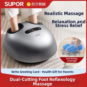 Supor | Supor Automatic Sole Foot Massager Meridian Unblocking Device Home Foot Therapy Machine Rolling Wheel Airbag Heat Therapy