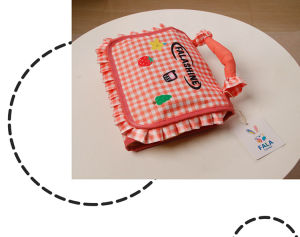 Fala 2024 New Durable Nylon Makeup Bag Foldable Travel Toiletry Bag Large Capacity Checkered Pattern Ladies Storage Organizer