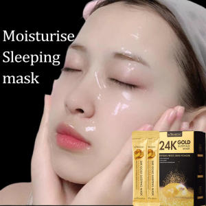 24k Sleeping Mask Masker pelembab wajah di malam hari Anti Aging Melembabkan dan dapat menghidrasi kulit Kulit cerah sehat kenyal glowing 20pcs
