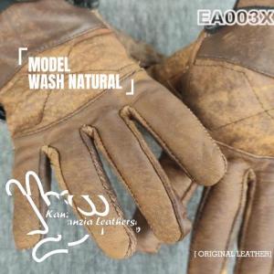 Kanzia Leathershop Sarung Tangan Kulit Asli Wash Full Jari