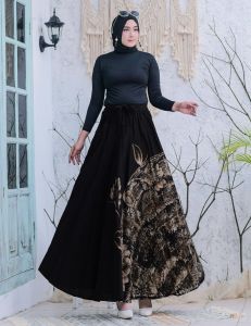 Rok Batik Payung Jumbo Panjang Lebar Dewasa Bawahan Batik Cap Premium Sogan Modern Klasik