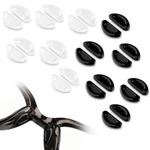 12pcs/10pcs/6pcs/1pc Silicone Glasses Nose Non-slip Nose Pads D-shaped Support Long Lasting Eyeglasses Holder Eyewear Accessory