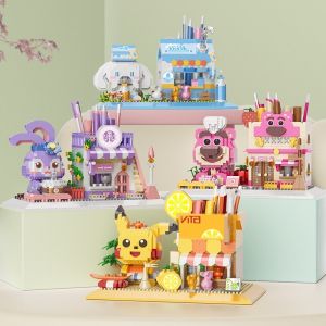 Mainan Blok Balok Susun Building Bricks Tempat Pensil Kartun Mainan Balok Pen Holder Seri Mainan Balok Susun Disney Bricks Anak Mainan Edukasi DIY 3D Puzzle Nano Block