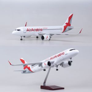 1/80 Large Scale Airplanes 47cm Air Arabia A320Neo Diecast Resin Model Airplanes Kit with Stand For Collection Display or Gift