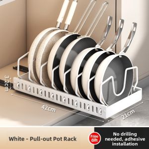 B&W | Pull-out Adjustable Multi-functional Pot Rack