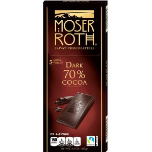 Moser Roth Australian Direct Mail Black Chocolate 70% 85% Sea Salt Caramel Almond Hazelnut 125g Snack/Nuts/Specialty Chocolate