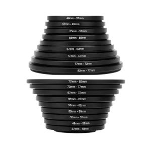 Bộ Chuyển Đổi Vòng Lọc Kính Máy Ảnh Kim Loại Tăng Giảm Độ Phóng Đại Dành Cho Máy Ảnh DSLR 37-82mm 82-37mm Bộ Dụng Cụ Gắn Lọc Đa Năng Tương Thích Với Nhiều Thương Hiệu