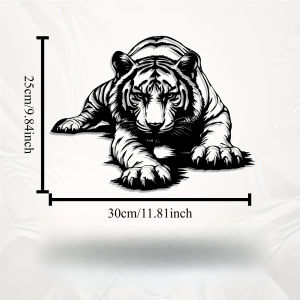 CIFbuy | CIFBUY Realistic Tiger Metal Wall Art Iron Sculpture Mural Plaque For Rustproof Indoor Garden Fence Outdoor Home Decor