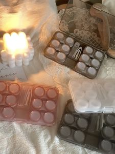 Multi-Pair Ins Cold Wind Contact Lens Case Simple and Portable Colored Contact Lenses Case Good-looking Partner Care Storage Box