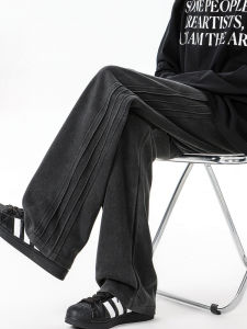 WUKONGYOUHUO | Vintage American Washed Loose Pants with Drape Men Casual Warm Trousers