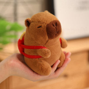 Capybara Plush Toy with Hat Simulation Capibala Plushies Cosplay Pikachu Stitch Kuromi Doll Stuffed Animals Bag Pendant Gift