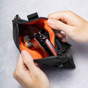 กระเป๋าคาดเอว X-PAC ขนาดใหญ่ พร้อมช่องใส่เหรียญแบบพวงกุญแจ ซิป YKK กระเป๋าจัดระเบียบอเนกประสงค์สำหรับใส่โทรศัพท์ การ์ด เหรียญ กุญแจ