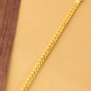 Chow Sang Sang 周生生 999.9 24K Pure Gold V-shaped Machinery Chain Bracelet for Women 17cm 84930B Price-by-Weight 11.22g Gold