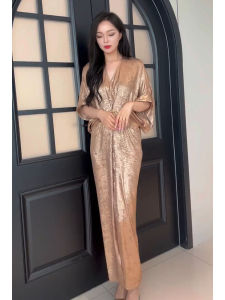 Elegant Autumn Winter French Style High End Dress Ladylike Goddess Elegant Noble Lady Dress High Waist A-Line Skirt Short Sleeve