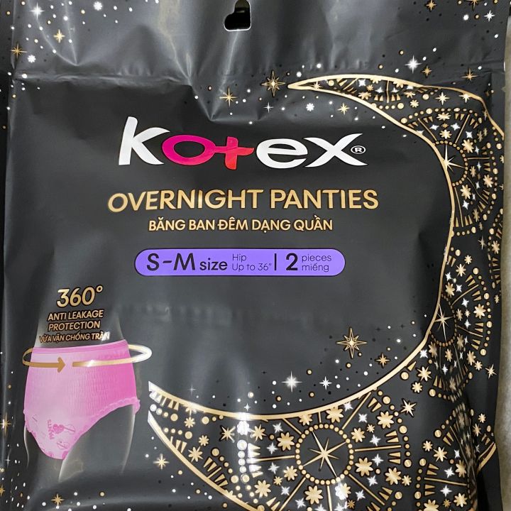 Kotex Overnight Anti-Leakage Protection Panties L/XL size 2 pieces