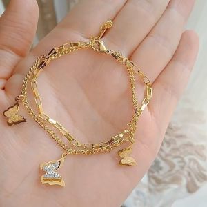 Gelang Titanium Wanita Gelang Rumbai Wanita Anti Karat