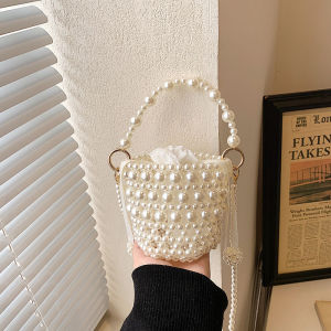 Túi Đeo Vai Hình Thùng Ngọc Trai Dễ Thương Cho Bé Gái Túi Đeo Chéo Công Chúa Túi Xách Tay Thời Trang Mới 2024 Túi Đeo Vai Cho Trẻ Em